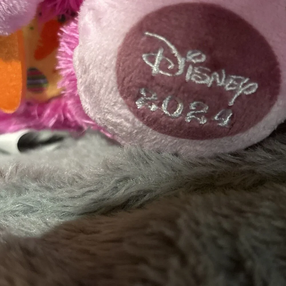 2024 Disney Lilo & Stitch ANGEL Pink 2024 Easter Bunny Plush 13'' Hold Carrot